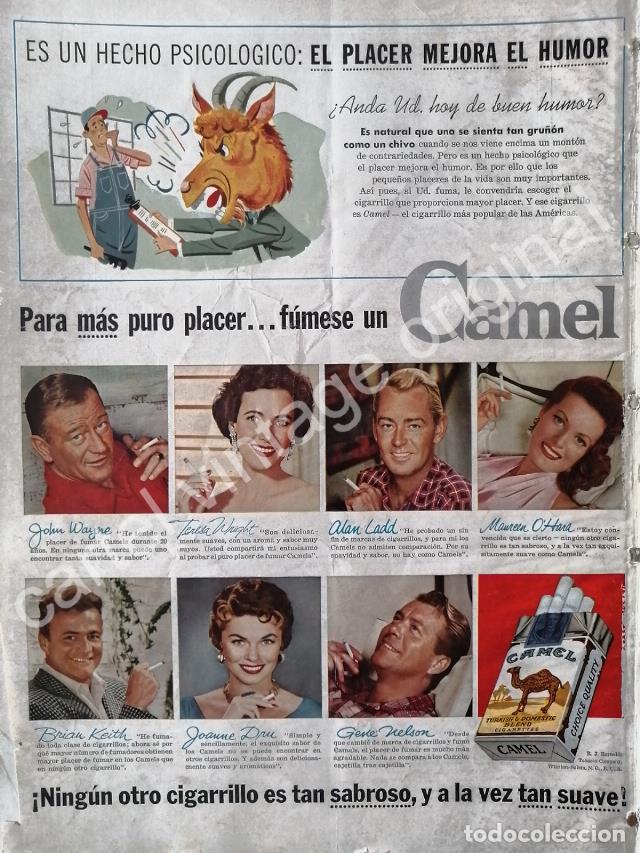 Collezionismo di affissi: CARTEL ANTIGUO ORIGINAL DE CIGARROS CAMEL Y ESTRELLAS DE CINE 1950s /FEP