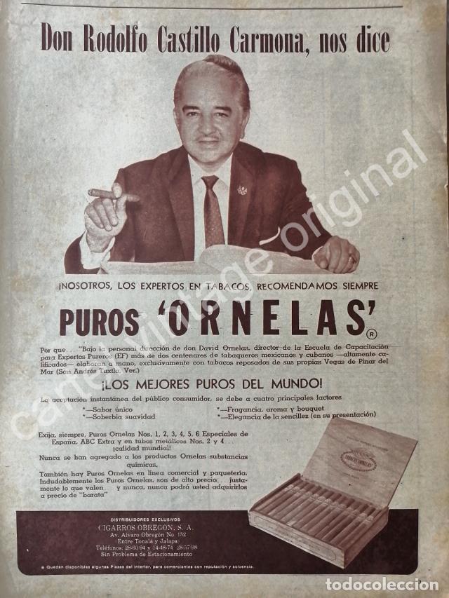 Collezionismo di affissi: CARTEL ANTIGUO ORIGINAL DE RODOLFO CASTILLO CARMONA EN PUROS ORNELAS