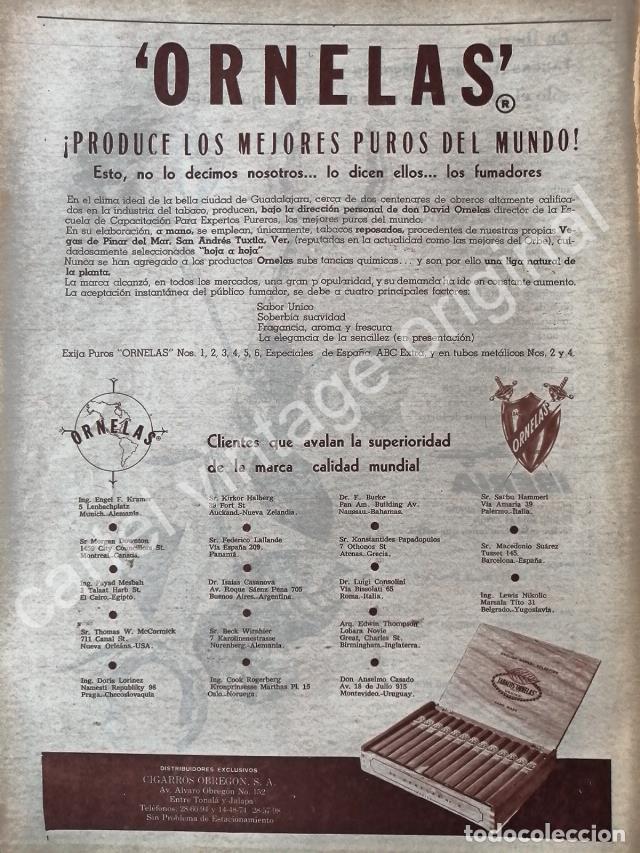 Collezionismo di affissi: CARTEL ANTIGUO ORIGINAL DE PUROS ORNELAS 1970s CIGARROS OBREGON /7