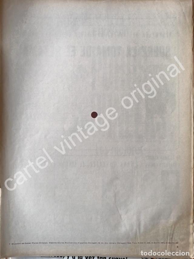 Collezionismo di affissi: CARTEL ANTIGUO ORIGINAL DE MUY RARO. PURO ORNELAS DE CIGARROS OBREGON 1960s / muy raro