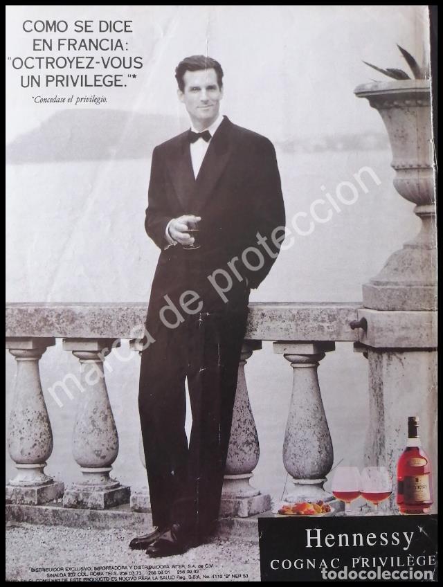 Collezionismo di affissi: CARTEL ANTIGUO ORIGINAL DE COGNAC HENNESSY 1991 / PRIVILEGE