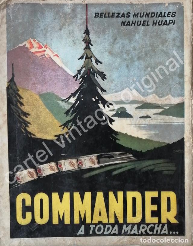 Collectionnisme d'affiches: CARTEL ANTIGUO ORIGINAL DE CIGARROS COMMANDER 1941 / RARO