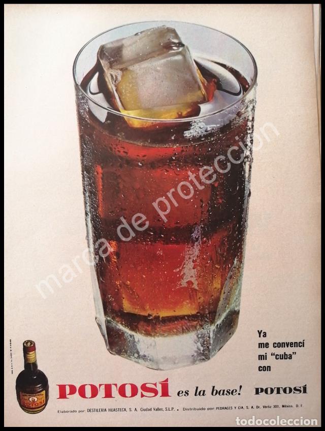 Poster collecting: CARTEL ANTIGUO ORIGINAL DE RON POTOSI 1965 / DESTILERIA HUASTECA -2
