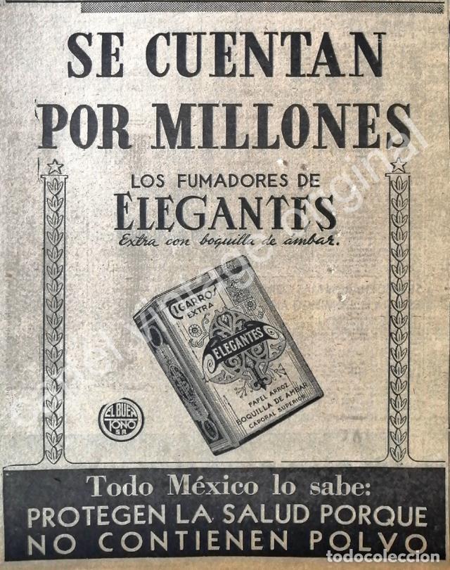 Poster collecting: CARTEL ANTIGUO ORIGINAL DE CIGARROS ELEGANTES. EL BUEN TONO. 1947