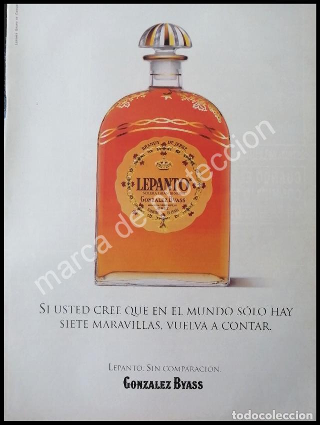 Poster collecting: CARTEL ANTIGUO ORIGINAL DE VINOS SOLERA LEPANTO, GONZALEZ BYASS 1990