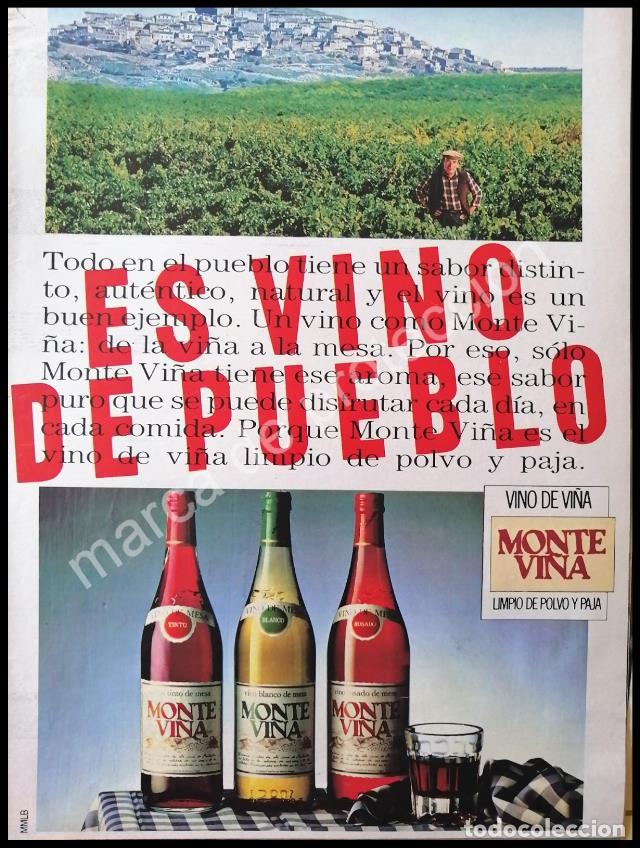 Poster collecting: CARTEL ANTIGUO ORIGINAL DE VINOS MONTE VI&Ntilde;A 1990s, ESPA&Ntilde;A