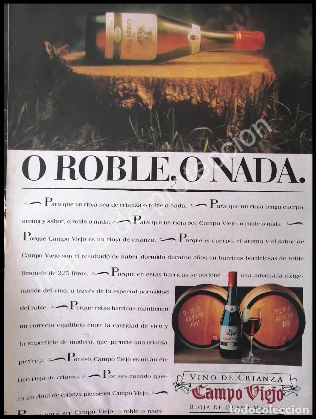 Poster collecting: CARTEL ANTIGUO ORIGINAL DE VINOS RIOJA CAMPO VIEJO 1980s. ESPA&Ntilde;A