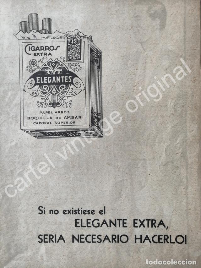 Poster collecting: CARTEL ANTIGUO ORIGINAL DE CIGARROS ELEGANTES 1952 EL BUEN TONO
