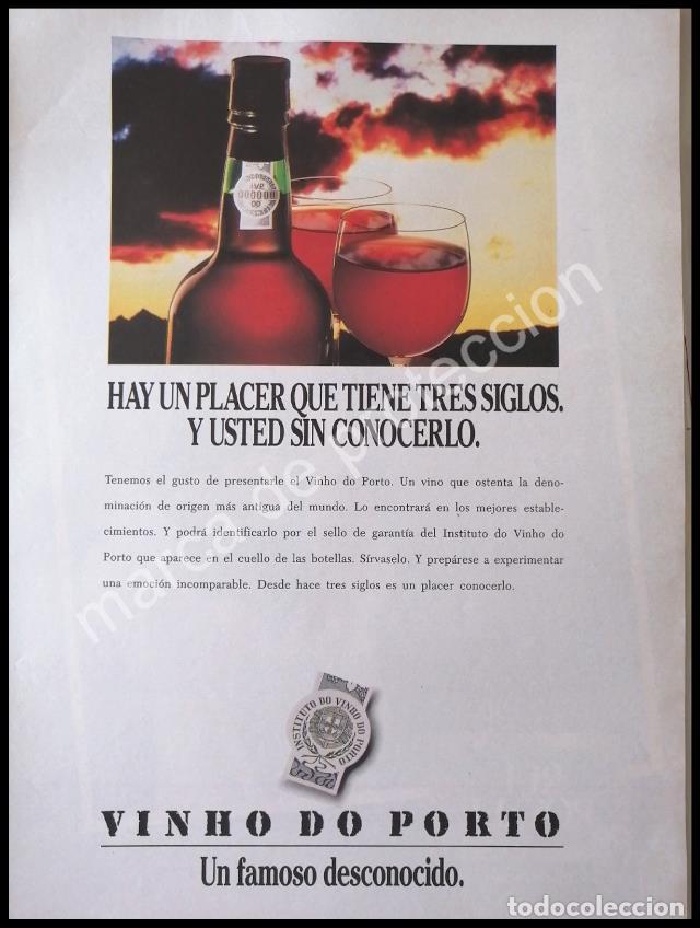 Poster collecting: CARTEL ANTIGUO ORIGINAL DE OPORTO. VINHO DO PORTO 1980s