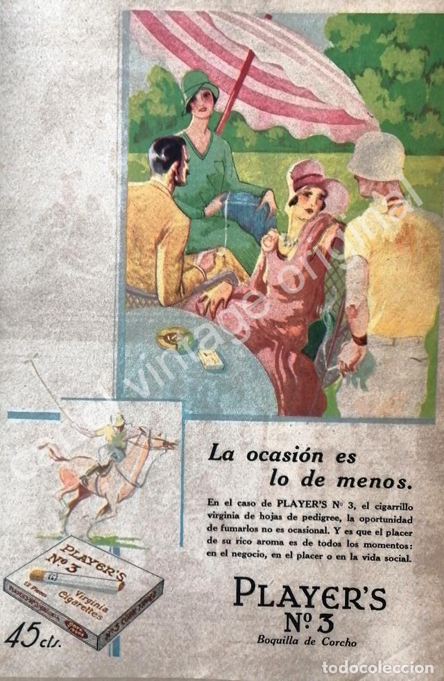 Poster collecting: CARTEL ANTIGUO ORIGINAL DE CIGARROS PLAYERS No. 4. VIRGINIA. 1930 / RARO