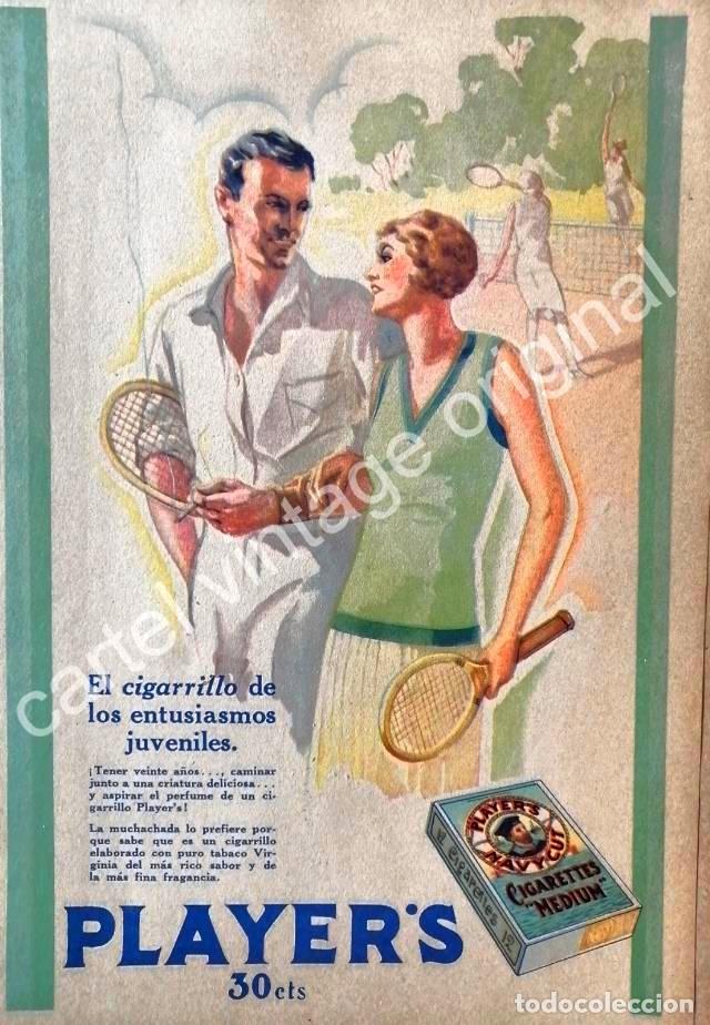 Poster collecting: CARTEL ANTIGUO ORIGINAL DE CIGARROS PLAYERS No. 4. VIRGINIA. 1931 / RARO