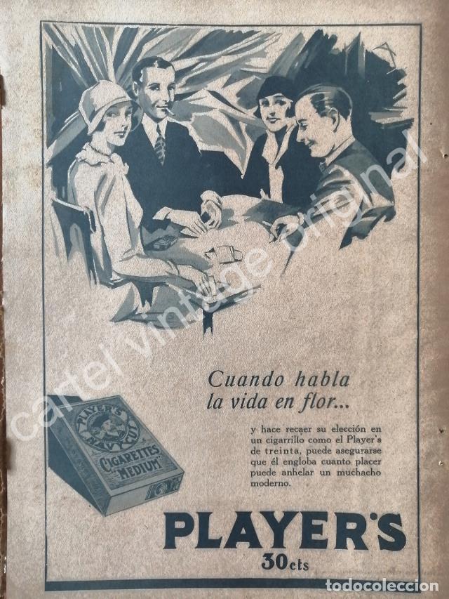 Poster collecting: CARTEL ANTIGUO ORIGINAL DE CIGARROS PLAYERS No. 4. VIRGINIA. 1931 / RARO 3