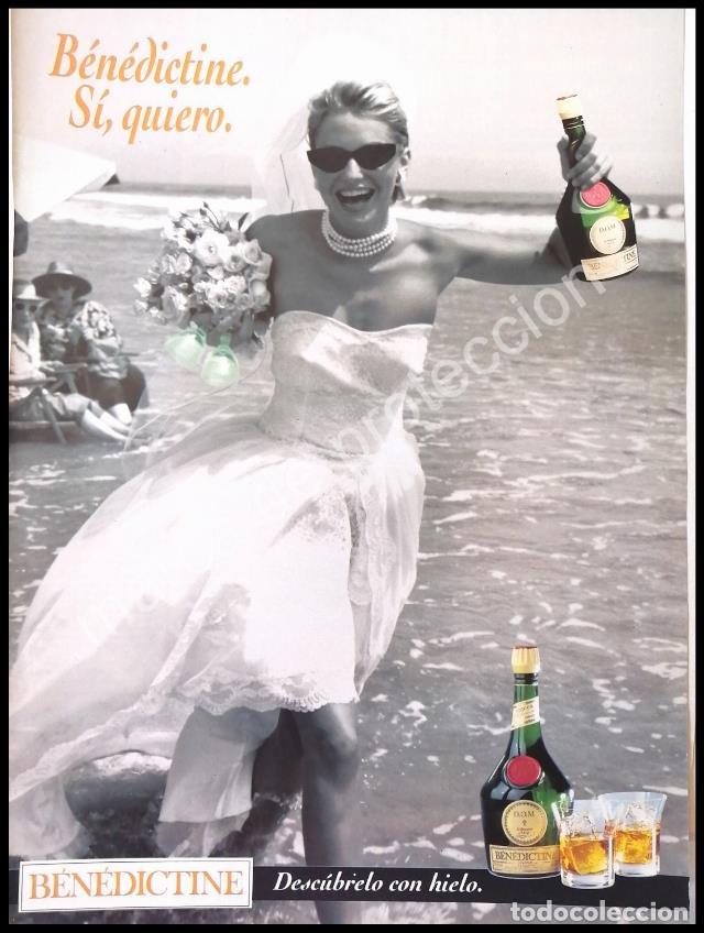Poster collecting: CARTEL ANTIGUO ORIGINAL DE VINOS BENEDICTINE 1980s SI QUIERO