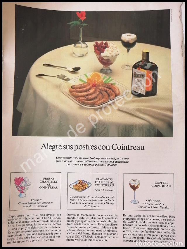 Poster collecting: CARTEL ANTIGUO ORIGINAL DE LICOR COINTREAU 1980s /3