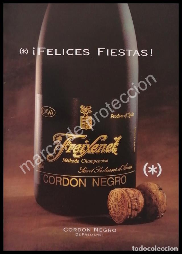 Poster collecting: CARTEL ANTIGUO ORIGINAL DE VINOS FREIXENET CORDON NEGRO 1980s