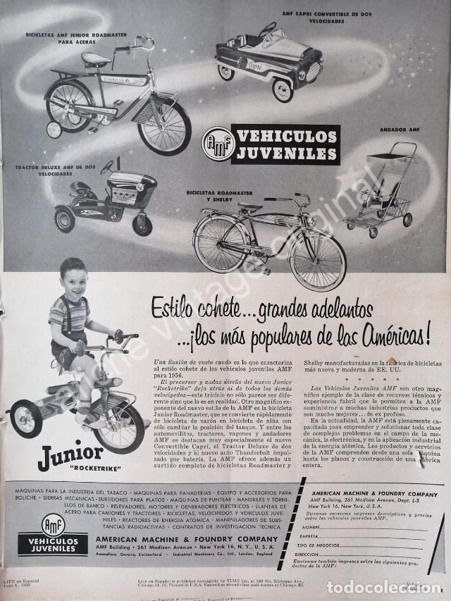 Poster collecting: CARTEL ANTIGUO ORIGINAL DE TRICICLOS Y BICICLETAS AMERICAN MACHINE 1956