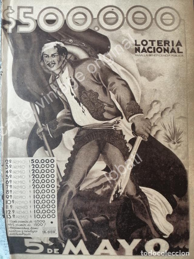 Sammeln von Plakaten: CARTEL ANTIGUO ORIGINAL DE CARTEL LOTERIA NACIONAL 1930s PUBLICIDAD ARTISTICA