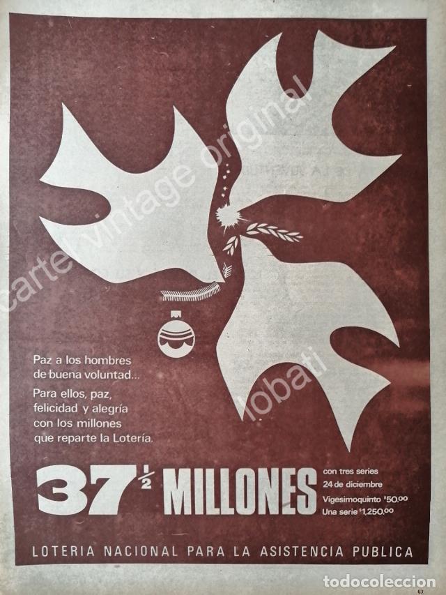 Sammeln von Plakaten: CARTEL ANTIGUO ORIGINAL DE AFICHE LOTERIA NACIONAL 1968 /15
