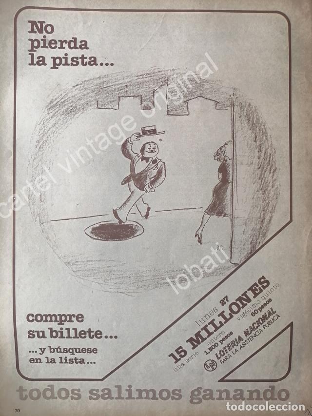 Sammeln von Plakaten: CARTEL ANTIGUO ORIGINAL DE LOTERIA NACIONAL DIBUJO DE ABEL QUEZADA /17