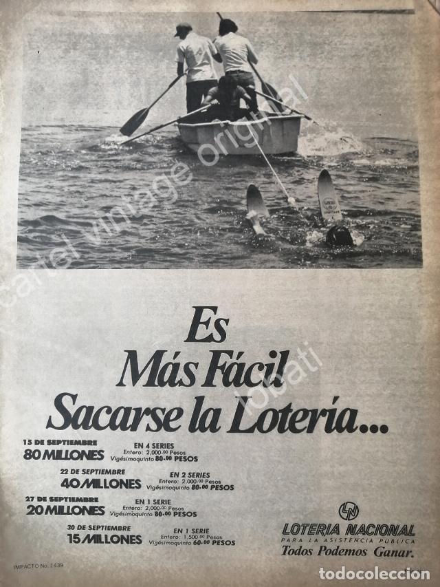 Sammeln von Plakaten: CARTEL ANTIGUO ORIGINAL DE LOTERIA NACIONAL. 1980s /24