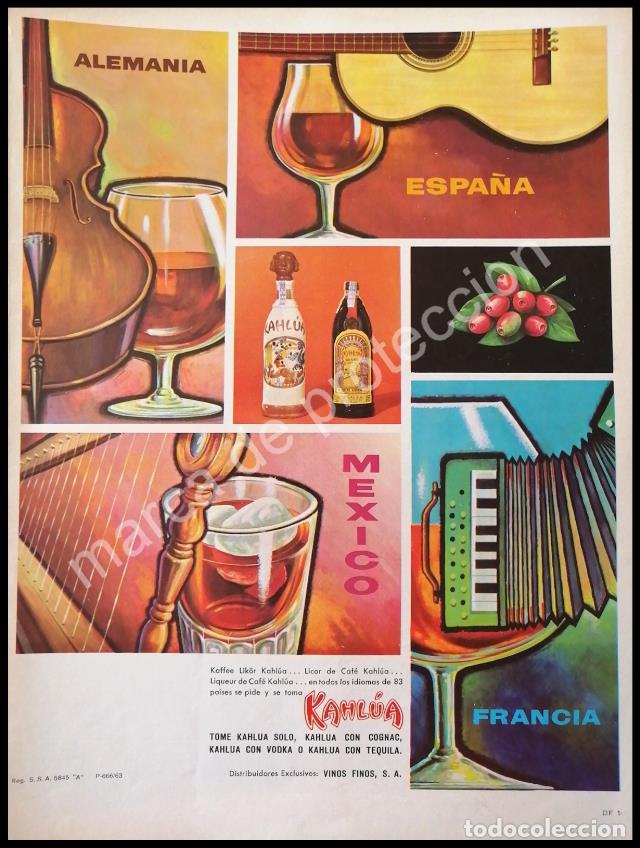 Poster collecting: CARTEL ANTIGUO ORIGINAL DE LICOR DE CAFE KAHLUA 1963 /4