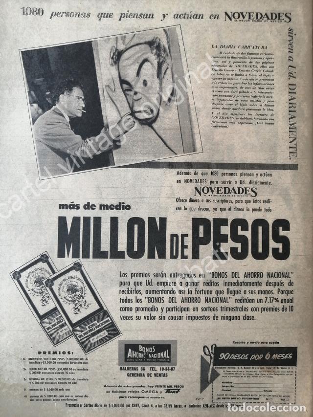 Poster collecting: CARTEL ANTIGUO ORIGINAL DE ERNESTO GARCIA CABRAL EN CONURSO DE NOVEDADES 1960s /FEP