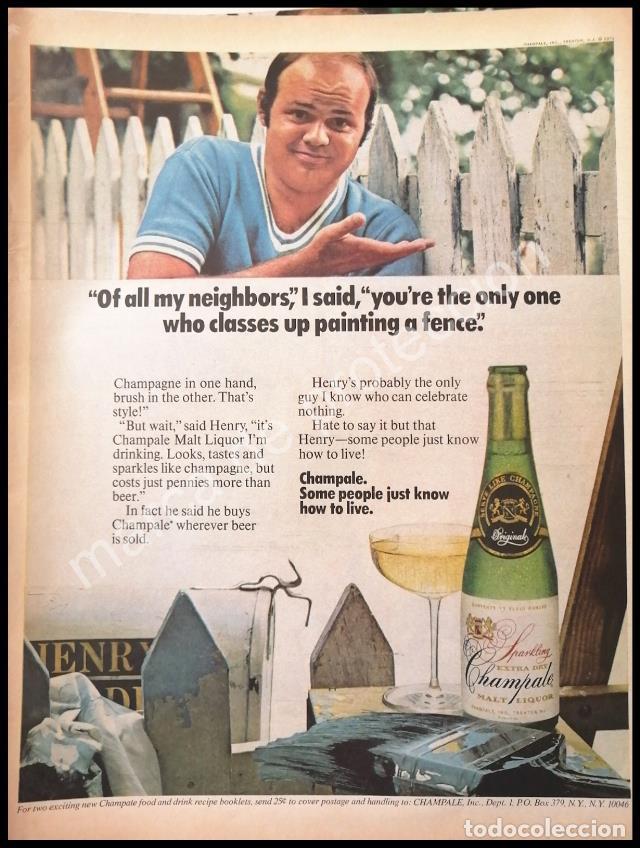 Poster collecting: CARTEL ANTIGUO ORIGINAL DE CHAMPAGNE CHAMPALE 1971
