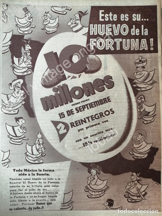 Poster collecting: CARTEL ANTIGUO ORIGINAL DE PUBLICIDAD ANTIGUA LOTERIA NACIONAL 1957 /47