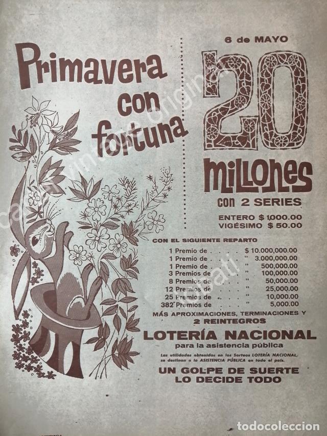Poster collecting: CARTEL ANTIGUO ORIGINAL DE LOTERIA NACIONAL 1960 / 50