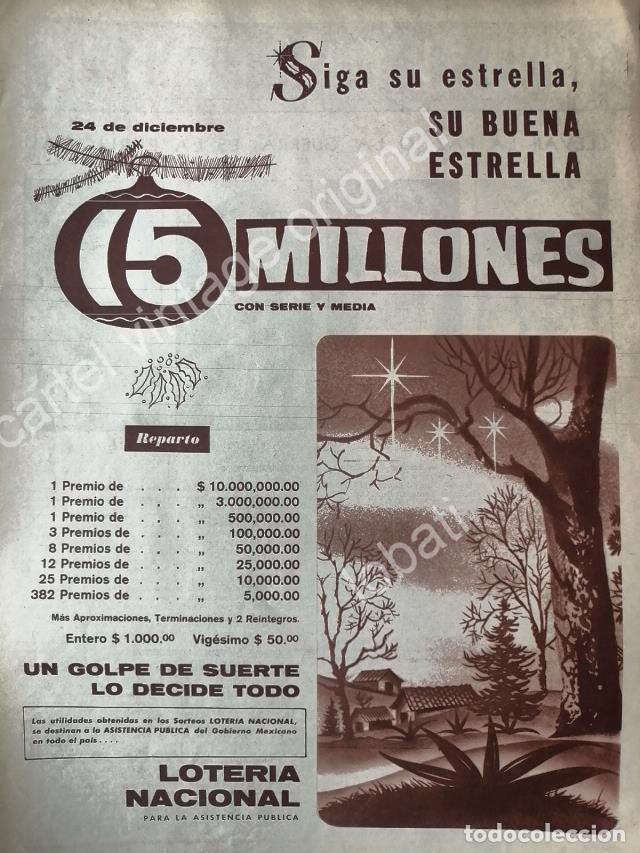 Poster collecting: CARTEL ANTIGUO ORIGINAL DE LA LOTERIA NACIONAL. 1959 / 54
