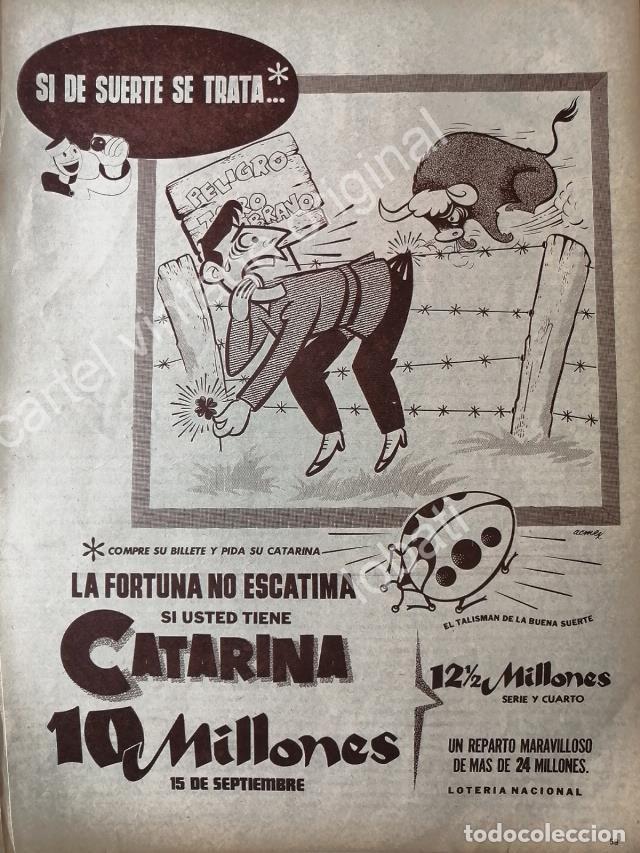 Poster collecting: CARTEL ANTIGUO ORIGINAL DE LA LOTERIA NACIONAL. 1955 /63