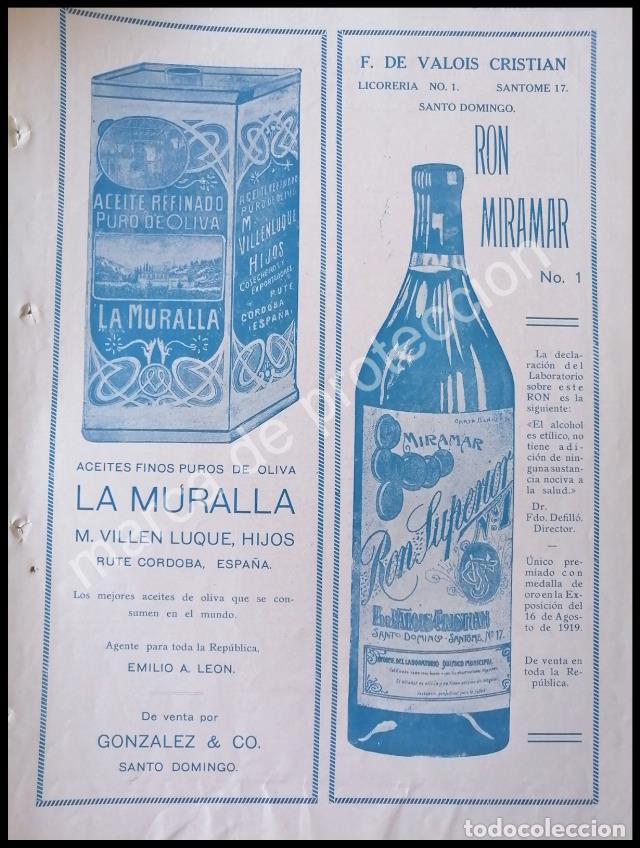 Poster collecting: CARTEL ANTIGUO ORIGINAL DE VINOS MIRAMAR. RON SUPERIOR 1920 Y ACEITES