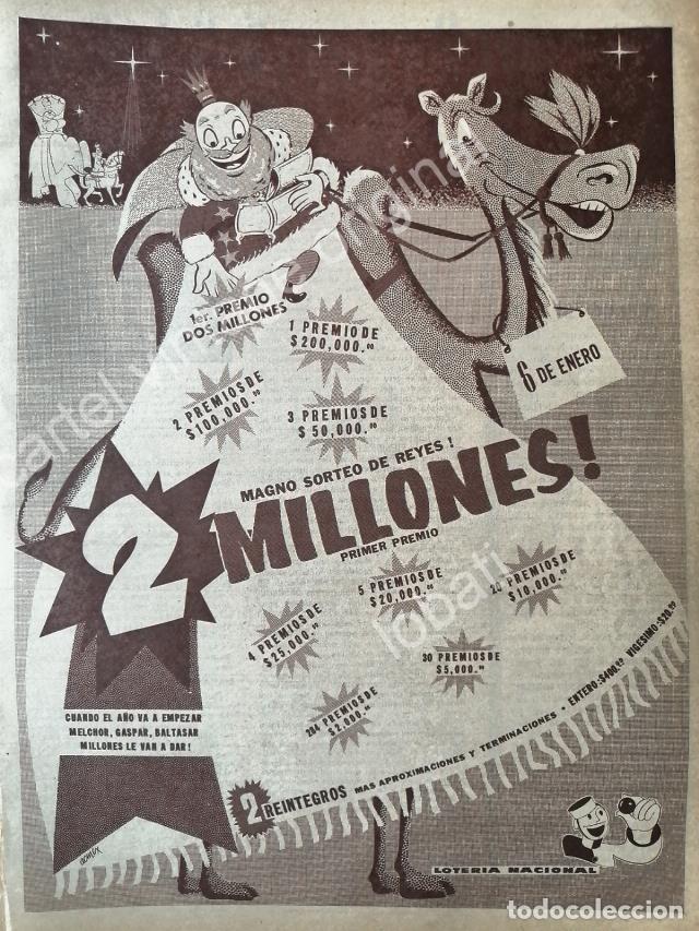 Poster collecting: CARTEL ANTIGUO ORIGINAL DE LA LOTERIA NACIONAL 1955 / 69