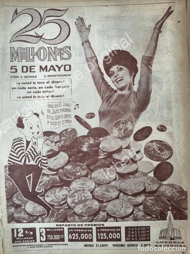 Poster collecting: CARTEL ANTIGUO ORIGINAL DE LA LOTERIA NACIONAL 1965 / 74
