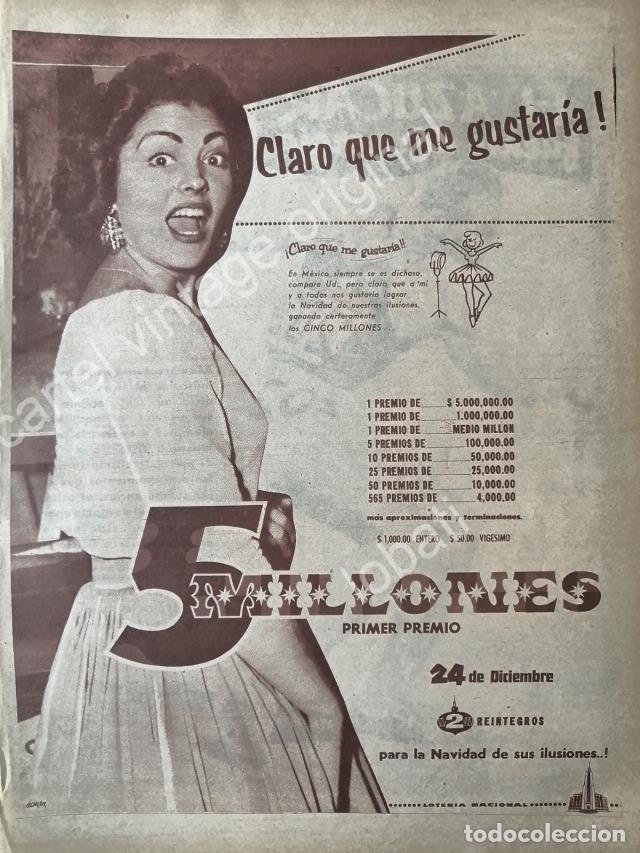 Poster collecting: CARTEL ANTIGUO ORIGINAL DE LA LOTERIA NACIONAL 1956 / 72