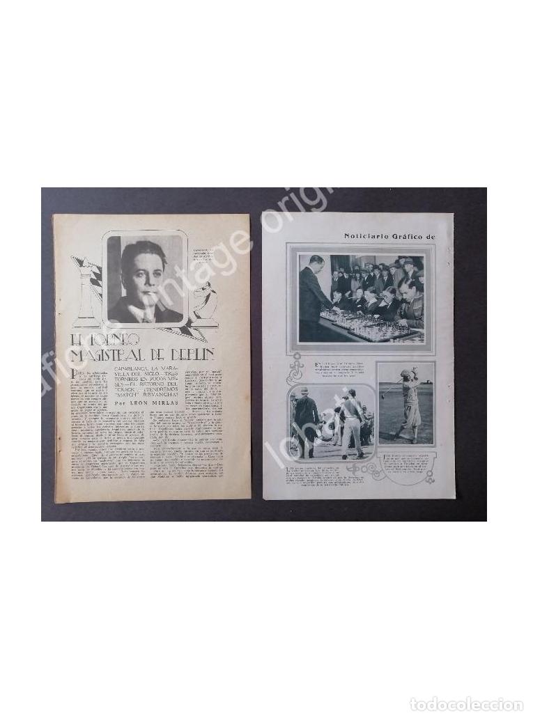 Poster collecting: CARTEL ANTIGUO ORIGINAL DE REPORTAJES SOBRE RAUL CAPABLANCA 1927 / AJEDREZ