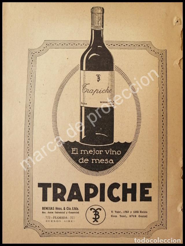 Poster collecting: CARTEL ANTIGUO ORIGINAL DE CHAMPAGNE TRAPICHE 1927 /5