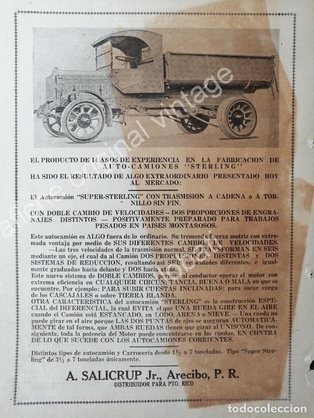 Poster collecting: CARTEL ANTIGUO ORIGINAL DE CAMION STERLING 1920 MUY RARO