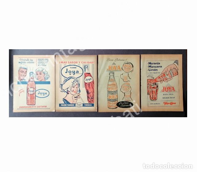 Poster collecting: CARTEL ANTIGUO ORIGINAL DE SET DE 4 AFICHES REFRESCOS JOYA 1950s-60s