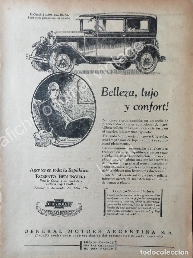 Poster collecting: CARTEL ANTIGUO ORIGINAL DE AUTOS CHEVROLET COACH 1930