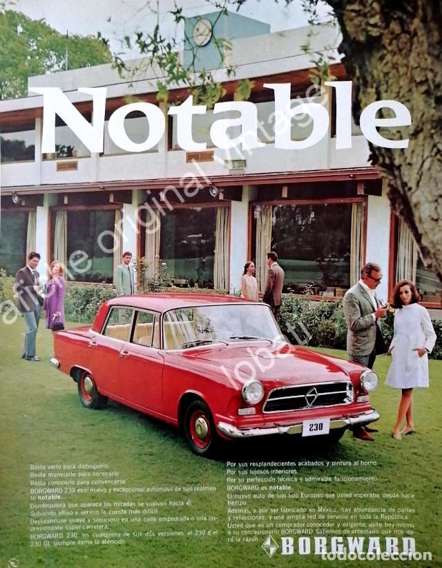 Poster collecting: CARTEL ANTIGUO ORIGINAL DE AUTOS BORGWARD 230 1967 MONTERREY /RARO