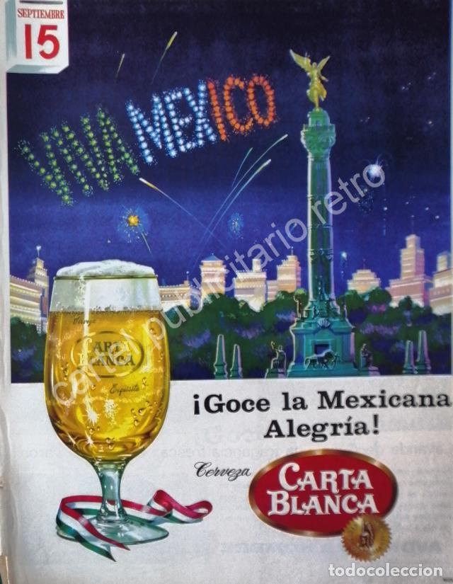 Poster collecting: CARTEL ANTIGUO ORIGINAL DE CERVEZA CARTA BLANCA FIESTAS PATRIAS 1965