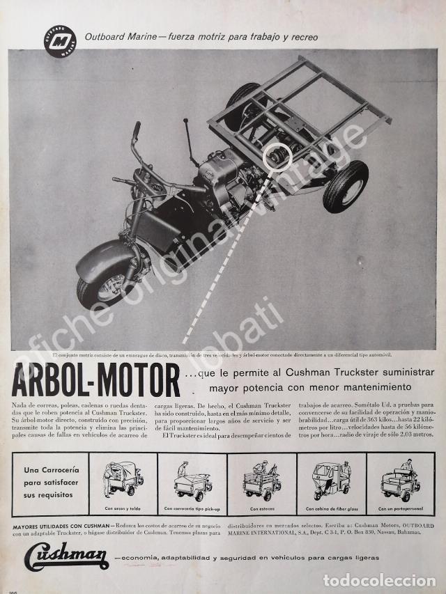 Poster collecting: CARTEL ANTIGUO ORIGINAL DE MOTOCICLETAS CUSHMAN 1958