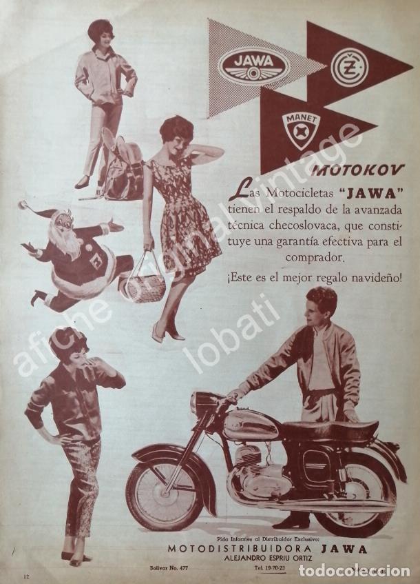 Poster collecting: CARTEL ANTIGUO ORIGINAL DE MOTOCICLETAS JAWA 1961./ MUY RARO