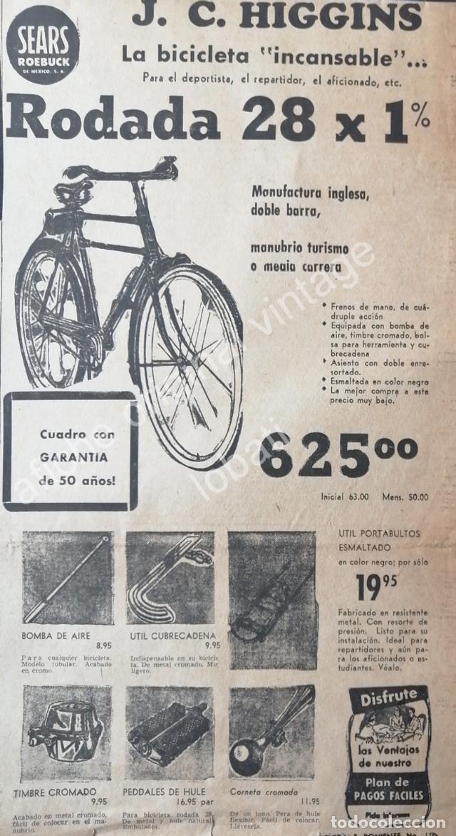 Poster collecting: CARTEL ANTIGUO ORIGINAL DE BICICLETA J.C. HIGGINS 1950s SEARS