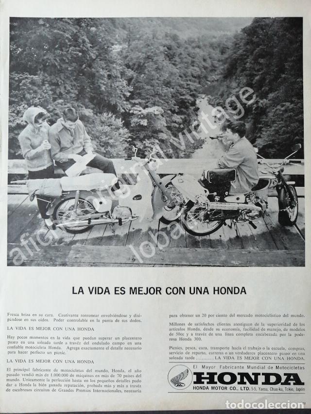 Poster collecting: CARTEL ANTIGUO ORIGINAL DE MOTOCICLETAS HONDA 1960s