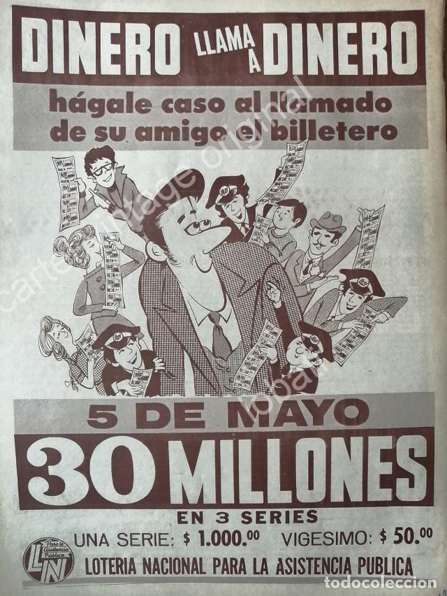 Poster collecting: CARTEL ANTIGUO ORIGINAL DE LA LOTERIA NACIONAL 1972 / 76