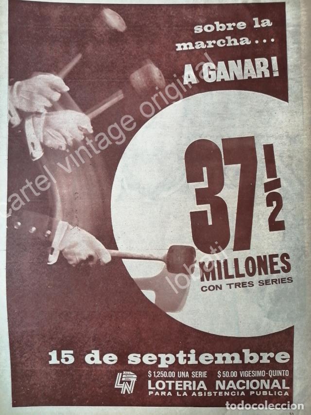 Poster collecting: CARTEL ANTIGUO ORIGINAL DE LA LOTERIA NACIONAL 1966 / 86