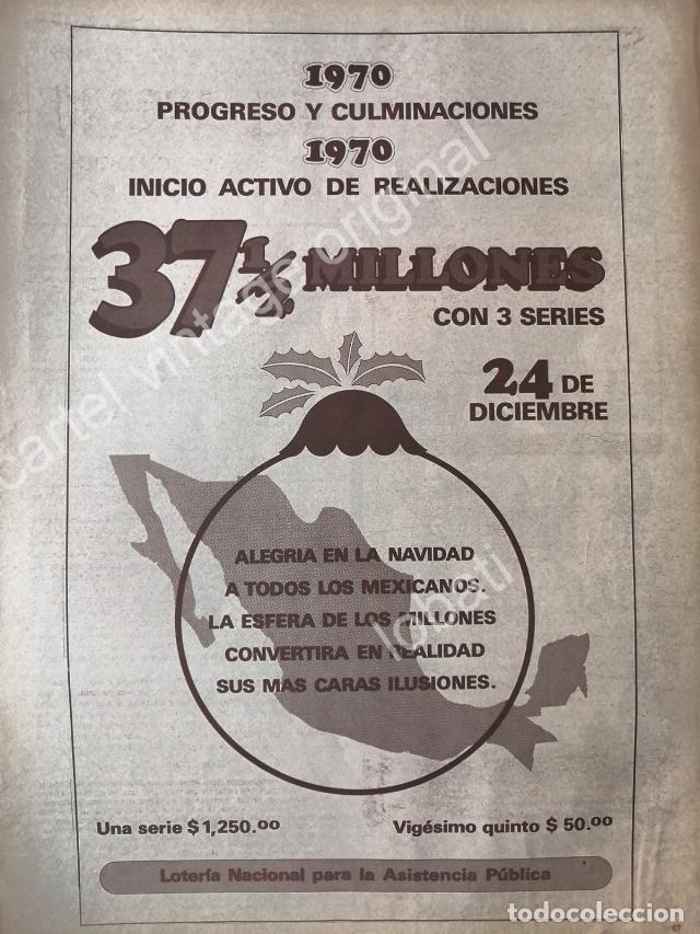 Poster collecting: CARTEL ANTIGUO ORIGINAL DE LA LOTERIA NACIONAL 1970 /87