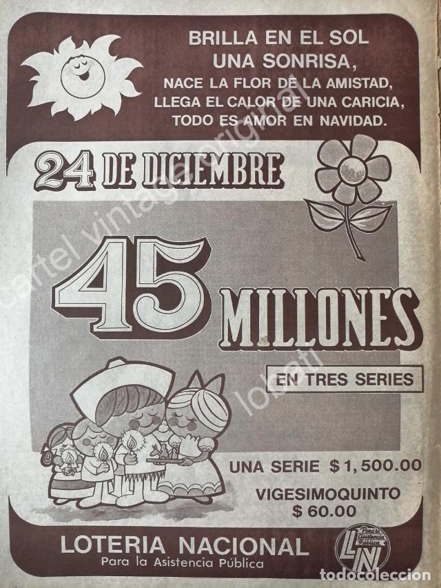Poster collecting: CARTEL ANTIGUO ORIGINAL DE LA LOTERIA NACIONAL 1972 / 85